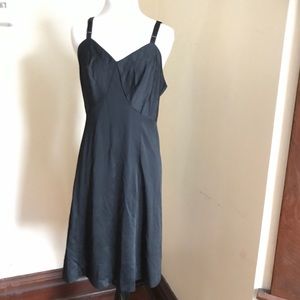 VINTAGE dress slip black adjustable straps small
